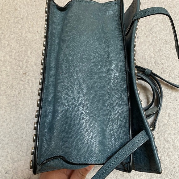 Prada Etiquette Flap Bag Studded Glace Calfskin Small bag - Picture 10 of 17